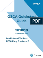 OSCA Quickstart Guide For BTEC Lead Internal Verifiers