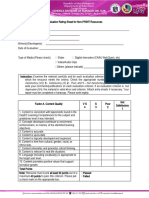 Evaluation Rating Sheet For Nonprint LRs