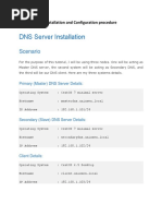 DNS Server Installation: Scenario