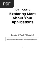 Exploring More About Your Applications: ICT - Css 9