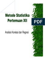 Analisis Korelasi Dan Regresi