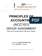 Principles of Accounting: Group Assignment