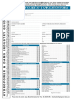 Industry Guide 2012 Application Form: Contact To Be Published Contact For Checking/Updating These Data