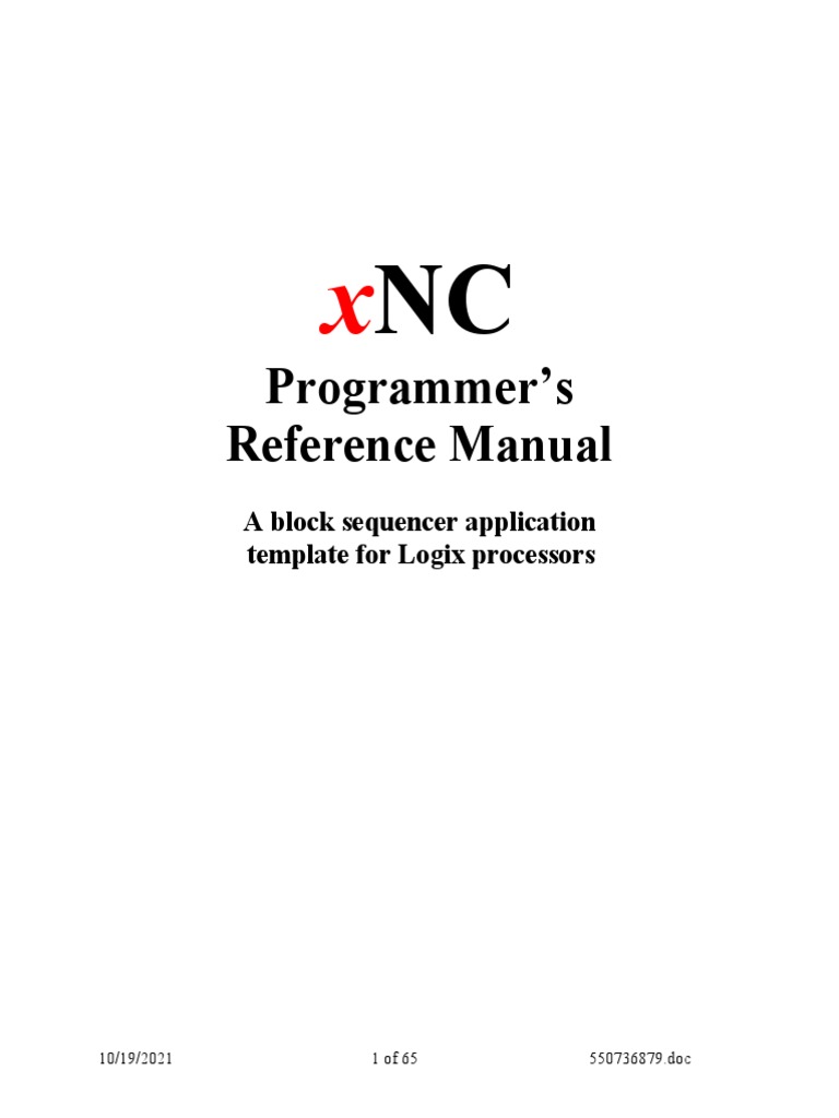 xNC Programmer's Reference Manual | PDF | Cursor (User Interface ...