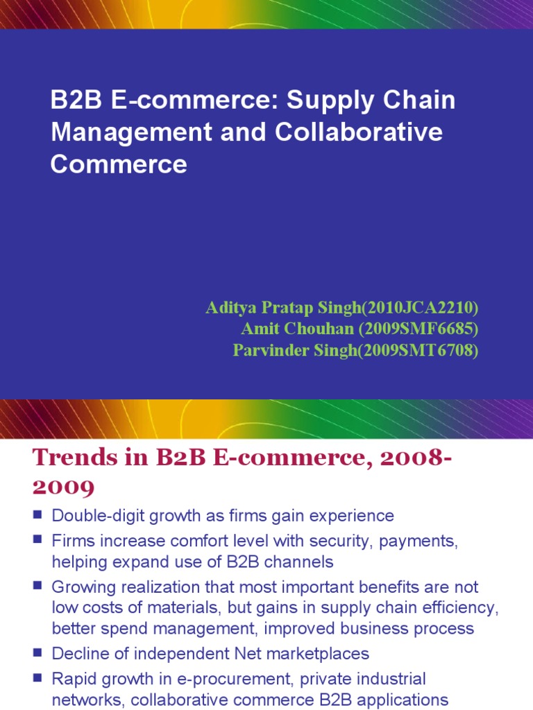 B2B E-Commerce: Supply Chain Management and Collaborative Commerce ...