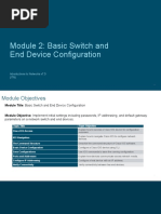 1.2 Basic Switch and End Device Configuration