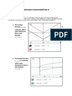 Performance Assessment/Task 2t: 1. The Mother Function F (X) Is Vertically Shift 4 Units Downward To Form A New Function