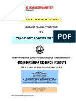 Yeast Dry Powder From Maize: Detailed Feasibility Report