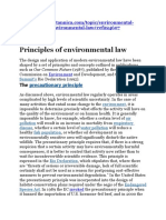 Principles of Environmental Law: Precautionary Principle