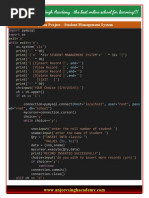 Student Management System (Python Code)