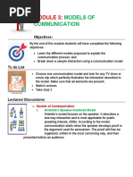 Module 3 - Models of Communiction