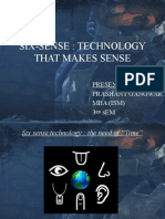 Six-Sense: Technology That Makes Sense: Presented by Prashant Gangwar Mba (Ism) 3 sEM