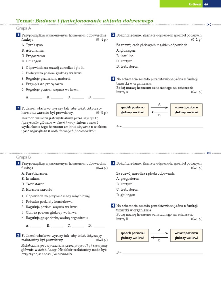 Układ Hormonalny Sprawdzian Nowa Era Pdf