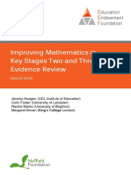 EEF Maths Evidence Review