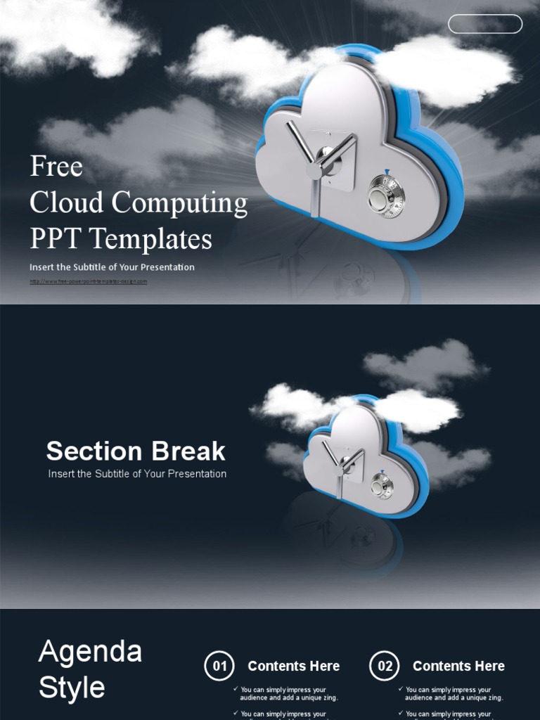 Free Cloud Computing PPT Templates: Insert The Subtitle of Your ...
