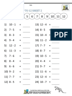 Mental Subtraction To 12 2