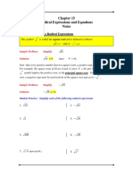 Chapter 15 Radical Expressions and Equations Notes - Compress