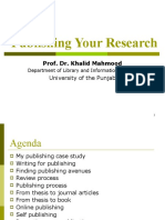 Publishing Your Research - Workshop