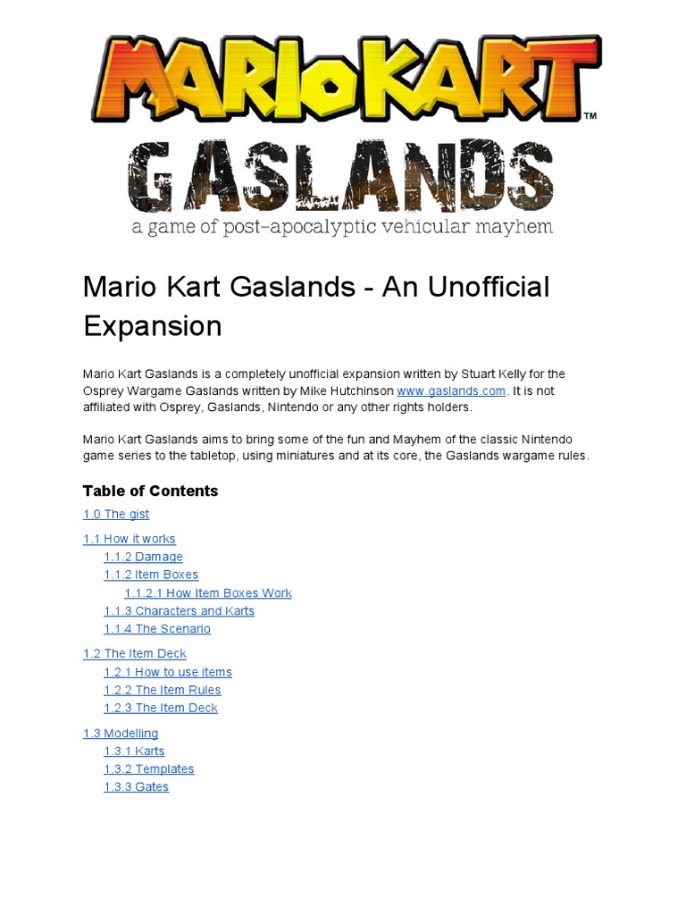 Mario Kart Gaslands | PDF | Nintendo Franchises | Nintendo
