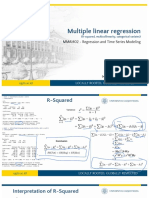 Multiple Linear Regression: MMA1402 - Regression and Time Series Modeling