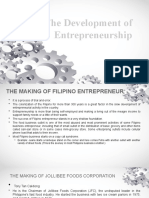 The Development of Entrepreneurship POWER POINT