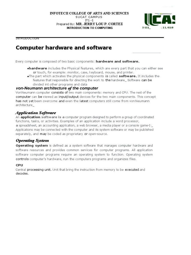 Introduction to Computing Basics | PDF | Computers