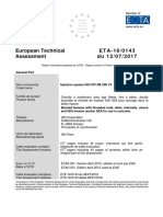 ETA 16 0143 for HIT RE 500 V3 Injection Mortar Approval Document ASSET DOC 6038090