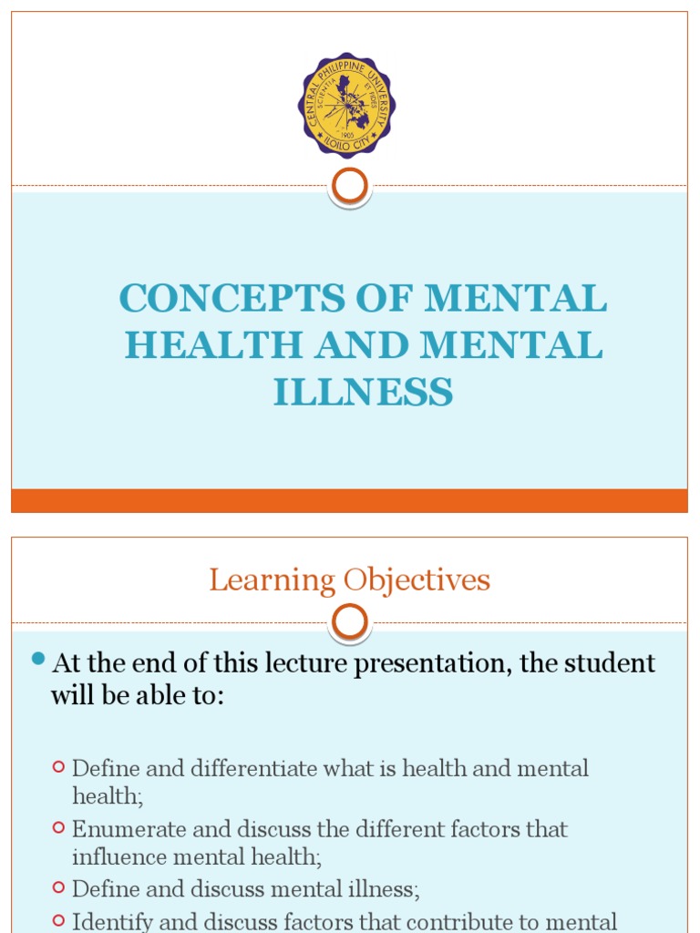 Understanding Mental Health Concepts | PDF | Mental Disorder ...