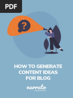 How To Generate Content Ideas For Blog