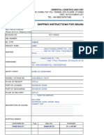 Shipping Instructions For Issuing HBL