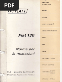 Fiat 130 Service Manual