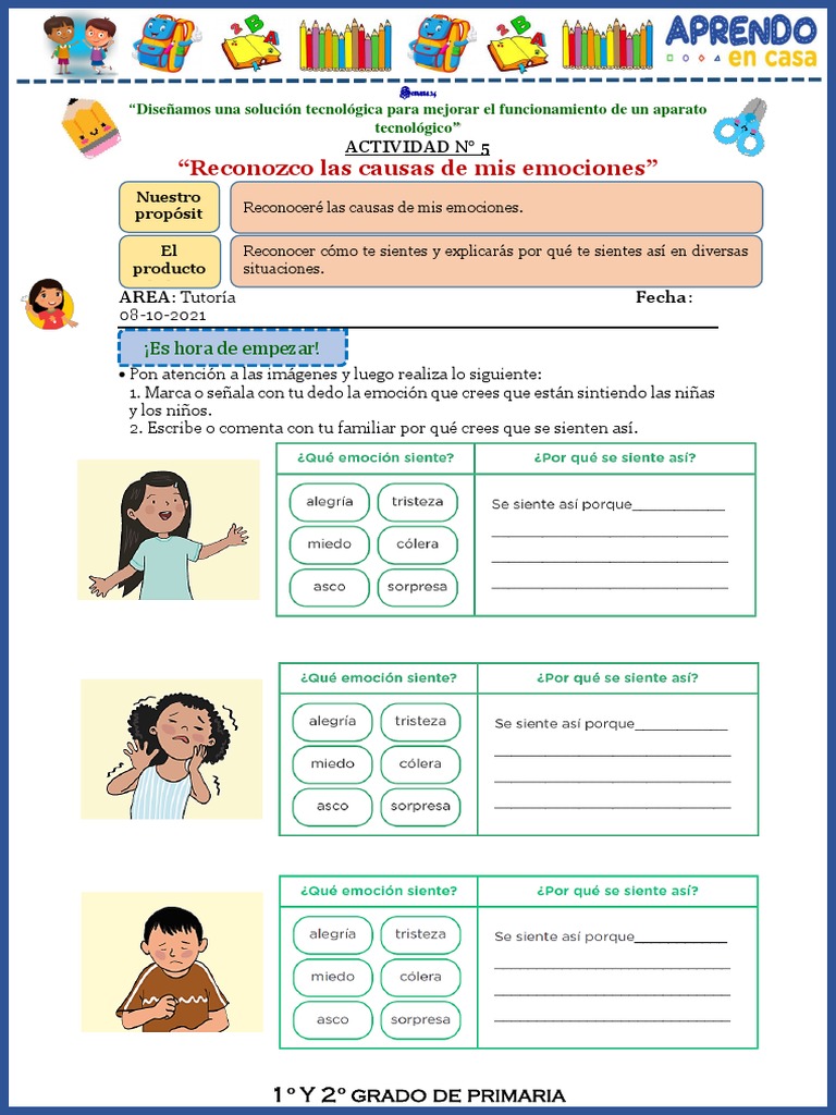 Reconocimiento de Emociones en Primaria | PDF | Las emociones ...
