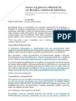 Êxito de Bolsonaro Na Guerra Cultural Da Pandemia Levou Brasil A Catástrofe Histórica