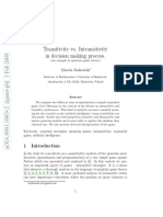 Transitivity vs. Intransitivity in Decision Making Process