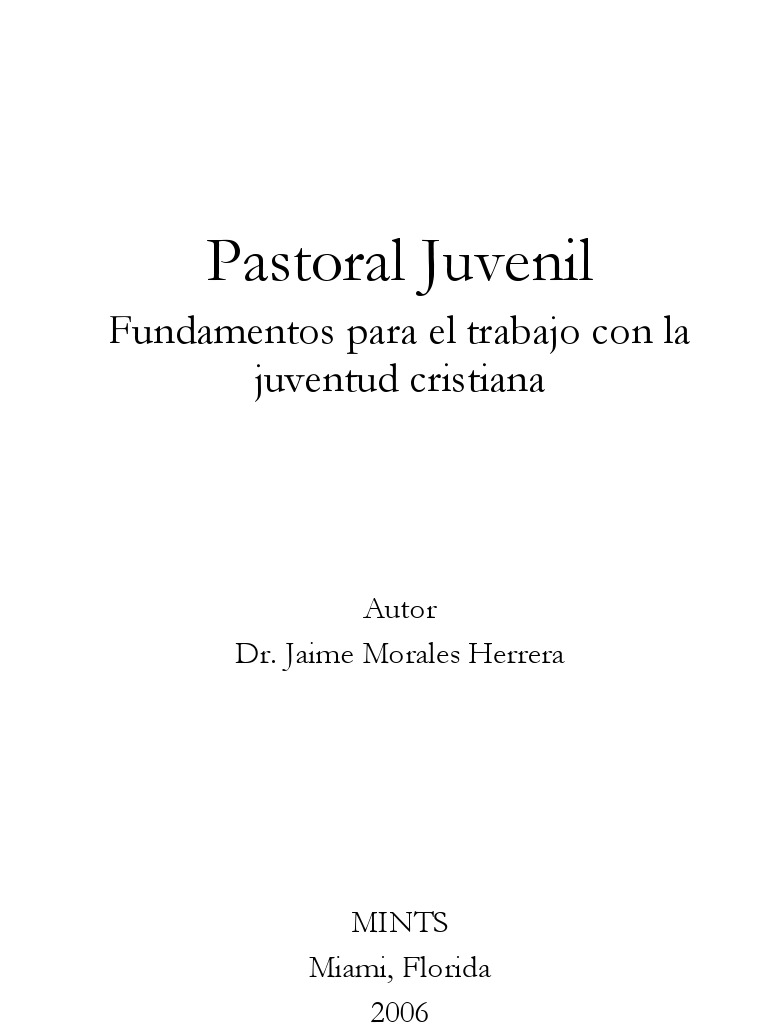 Fundamentos de la Pastoral Juvenil | PDF | Pecado | Jesús