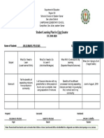 Student Learning Plan For First Quarter: Department of Education Region VIII