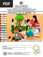 Third Quarter Summative Test in MAPEH-10