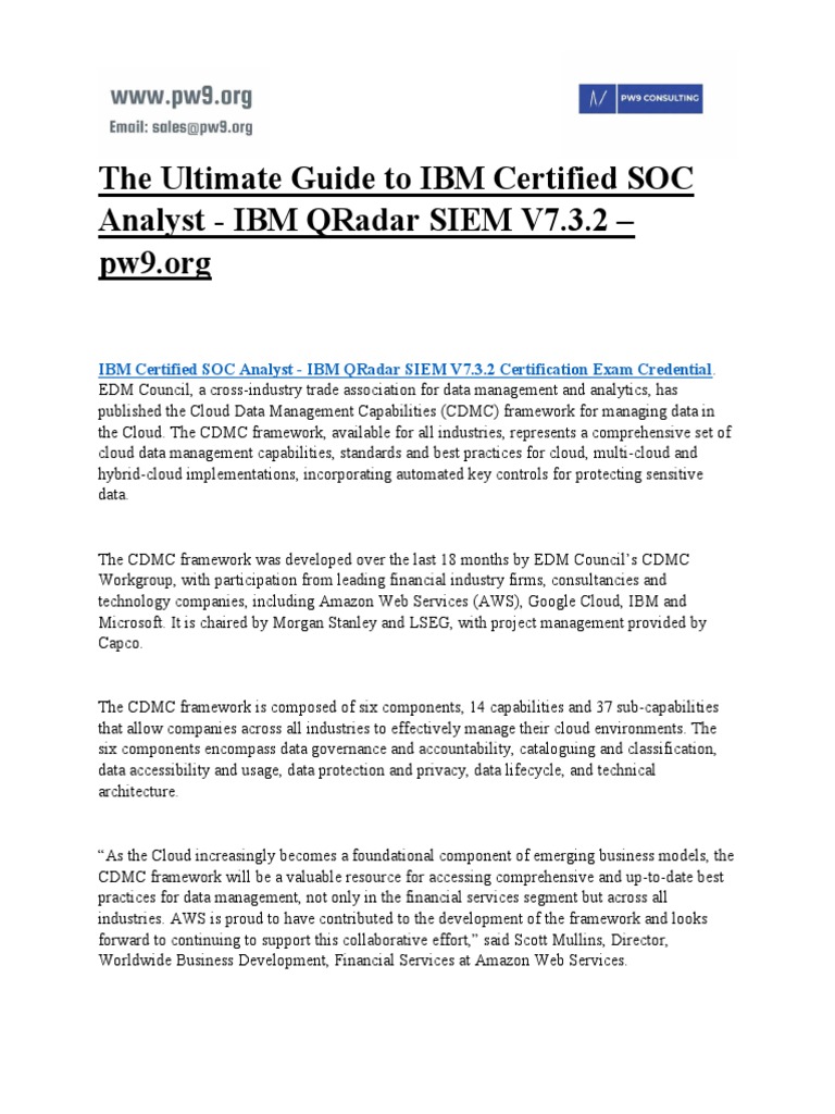 CDMC Framework for Cloud Data Management | PDF | Cloud Computing ...