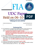 FIA UDC Paper Jobs Test Preparation