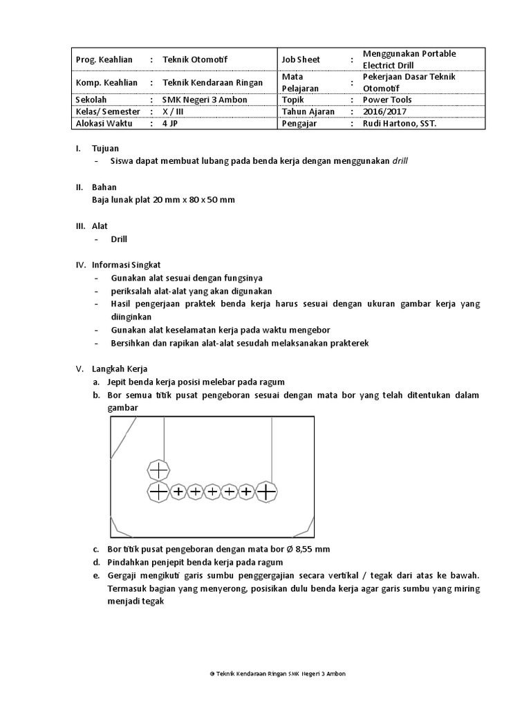 Jobsheet Drill | PDF