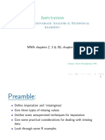 Imputation: - Applied Multivariate Analysis & Statistical Learning
