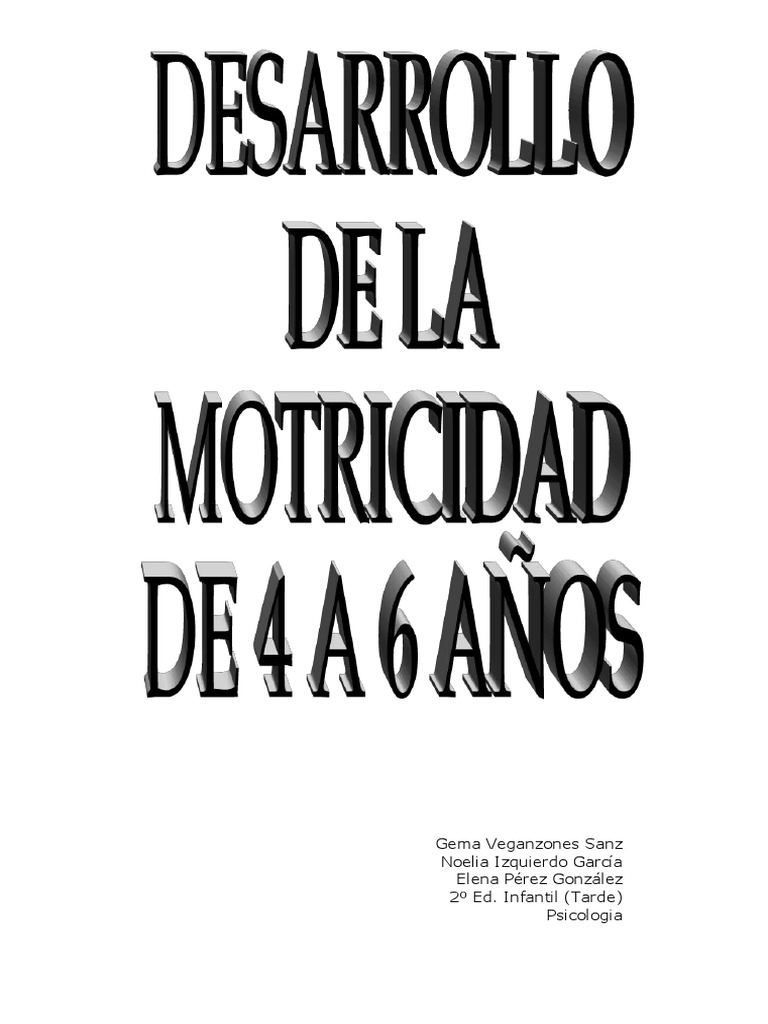 Desarrollo Psicomotor 4 A 6 Años | PDF | Aprendizaje | Percepción