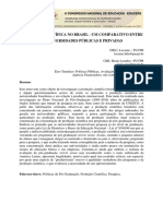 Produção Científica No Brasil - Um Comparativo Entre As Universidades Públicas E Privadas