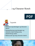 Pagsulat NG Character Sketch