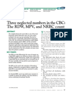 Three Neglected Numbers in The CBC: The RDW, MPV, and NRBC Count