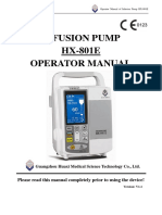 Infusion Pump HX-801E Operator Manual: Please Read This Manual Completely Prior To Using The Device!