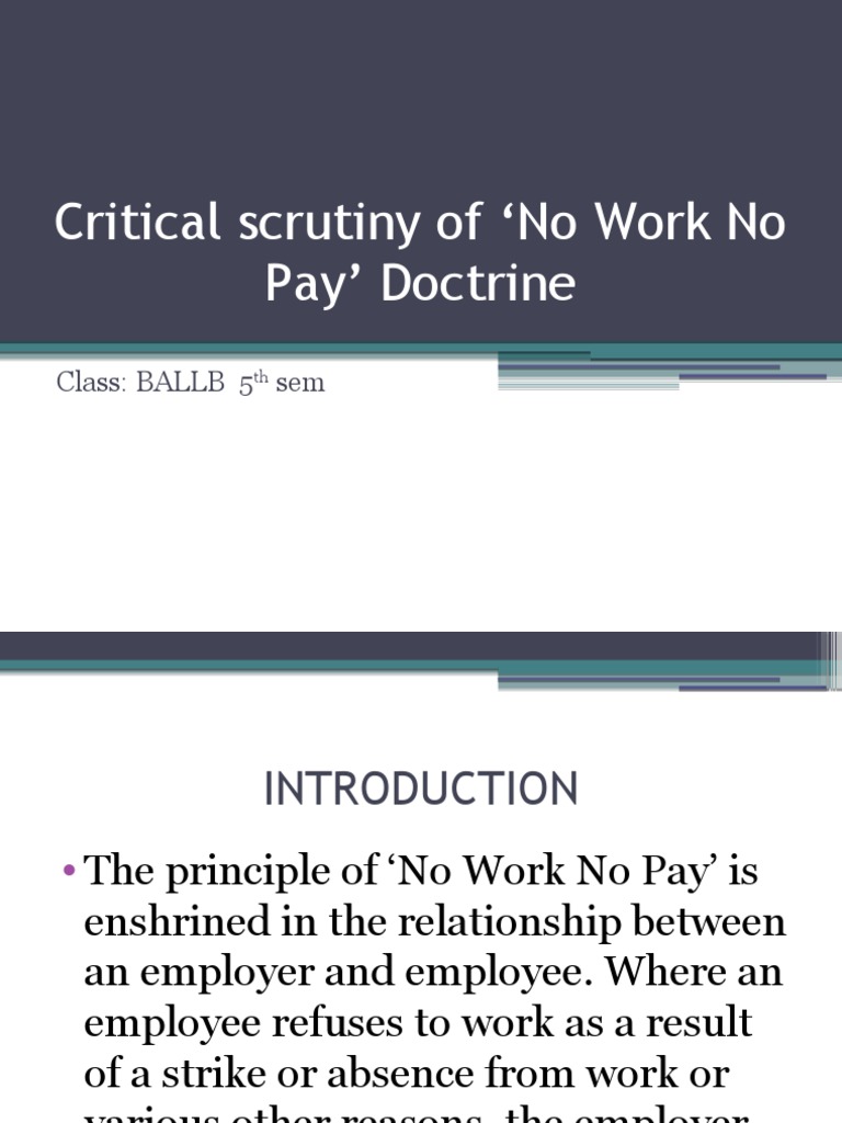 Labour Law Pdf Strike Action Employment