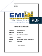 Tipos de Maquinaria