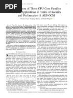 Comparison of Three CPU-Core Families For IoT Applications in Terms of Security and Performance of AES-GCM