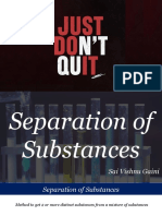 Separation of Substance